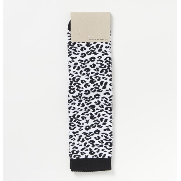 Golden Goose Leopard print Socks black/white S - Picture 10 of 12